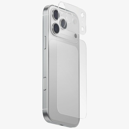 Ochrona modułu aparatu i tylnego panelu  UNIQ Optix Aeroshield+ Camera Module Protector do iPhone 17 Pro Max przezroczysty