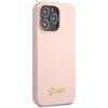 Etui Guess GUHCP13XLSLMGLP na iPhone 13 Pro Max 6.7" jasnoróżowy/light pink hardcase Silicone Script Gold Logo