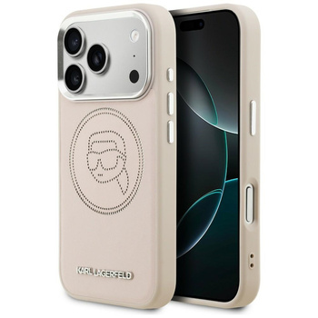 Etui Karl Lagerfeld K Head Point Logo    MagSafe do iPhone 17 Pro Max różowy