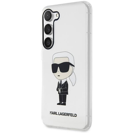 Etui Karl Lagerfeld KLHCS23MHNIKTCT S23+ S916 - przezroczyste hardcase Ikonik Etui Karl Lagerfeld