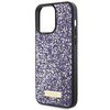 Etui Guess Rhinestone Metal Logo na iPhone 15 Pro - różowe