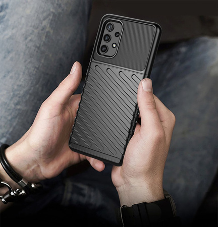 Thunder Case elastyczne pancerne etui pokrowiec Samsung Galaxy A32 5G czarny