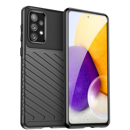 Thunder Case elastyczne pancerne etui pokrowiec Samsung Galaxy A73 czarny