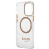 Etui Guess GUHMP13XHTRMD na iPhone 13 Pro Max - złote Metal Outline Magsafe