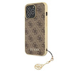 Etui Guess GUHCP13LGF4GBR na iPhone 13 Pro / 13 - brązowe 4G Charms Collection