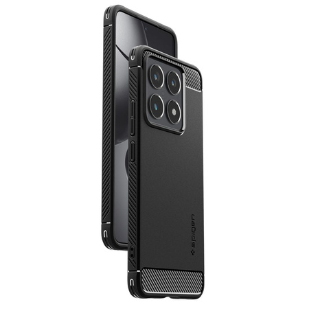 SPIGEN RUGGED ARMOR DO XIAOMI 14T WYSOKA OCHRONA ANTYWSTRZĄSOWA MATTE BLACK