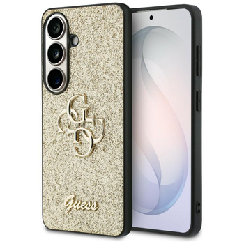 Etui Guess Fixed Glitter Big 4G Metal    Logo do Samsung Galaxy S26 złoty