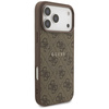 Etui Guess 4G Ring Classic Logo MagSafe  do iPhone 17 Pro Max brązowy