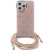 Etui Guess Crossbody Cord 4G Print na iPhone 15 Pro - różowe