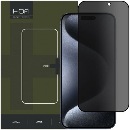 HOFI SZKŁO PRYWATYZUJĄCE ANTI SPY GLASS PRO+ DO IPHONE 15 PRO EKRAN PRIVACY