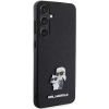 Etui Karl Lagerfeld Saffiano Karl&Choupette Metal Pin na Samsung Galaxy S24+ - czarne