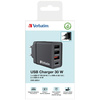 VERBATIM ŁADOWARKA 30W 3XUSB-A USB-C DO IPHONE ANDROID SZYBKI CHARGE PD 3.0