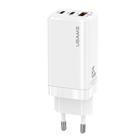 USAMS ŁADOWARKA SIECIOWA 65W 2XUSB-C DO IPHONE 12 13 14 15 PD FAST CHARGING