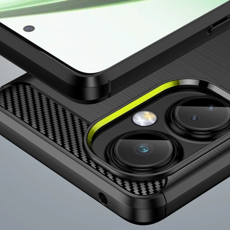 Carbon Case etui OnePlus Nord CE 3 elastyczny silikonowy karbonowy pokrowiec czarne