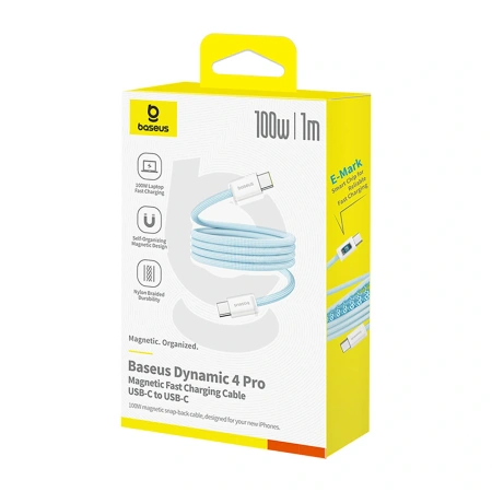Kabel Baseus Dynamic 4 Pro 100W USB-C - USB-C 1m - niebieski
