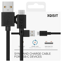 XQISIT KABEL USB A DO USB-C 3.0 3M DO ŁADOWANIA I SYNCHRONIZACJI TELEFONÓW