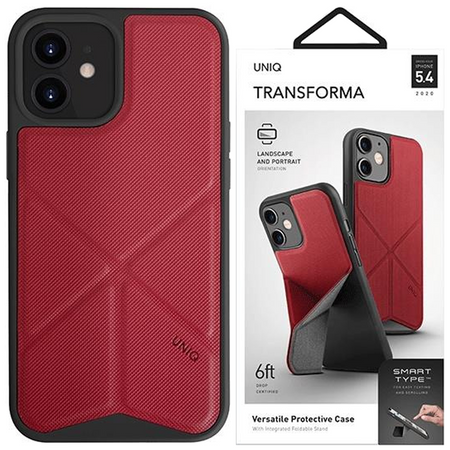 UNIQ etui Transforma iPhone 12 mini 5,4" czerwony/coral red