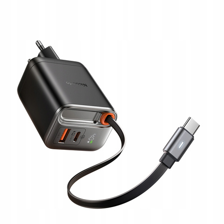 MCDODO SZYBKA ŁADOWARKA SIECIOWA ZASILACZ 3X USB-C PD USB GAN 40W KABEL 1M