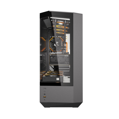 Obudowa komputerowa DARKFLASH DY460 + 4 wentylatory ARGB (czarna)