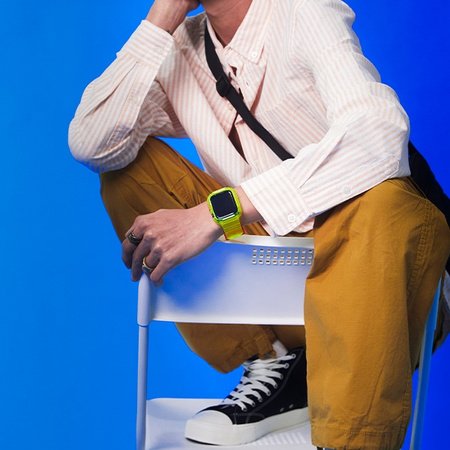 Skinarma pasek+etui Saido 2in1 Apple     Watch 45/44mm żółty/yellow neon