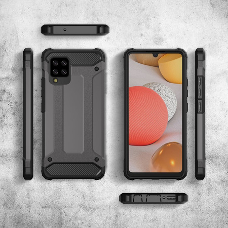 Hybrid Armor pancerne hybrydowe etui pokrowiec Samsung Galaxy M31s srebrny