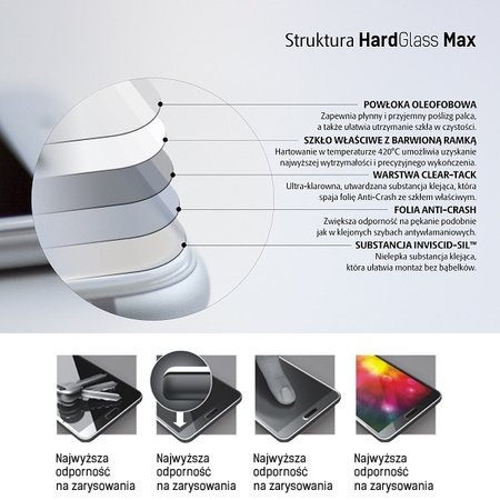 3MK HARDGLASS DO APPLE IPHONE 6 PLUS FULLSCREEN SZKŁO HARTOWANE OCHRONA
