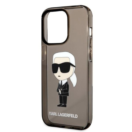 Karl Lagerfeld KLHCP14LHNIKTCK iPhone 14 Pro 6,1" czarny/black hardcase Ikonik Karl Lagerfeld