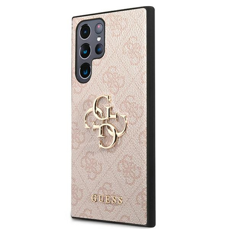 Guess GUHCS22L4GMGPI S908 S22 Ultraróżowy/pink hardcase 4G Big Metal Logo