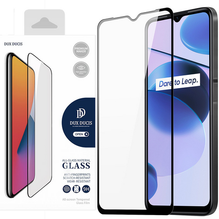 Dux Ducis 9D Tempered Glass wytrzymałe szkło hartowane 9H na cały ekran z ramką Realme C35 czarny (case friendly)