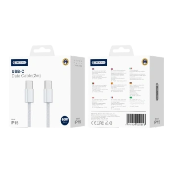 JELLICO kabel IP15 USB-C - USB-C PD 60W 2M Biały