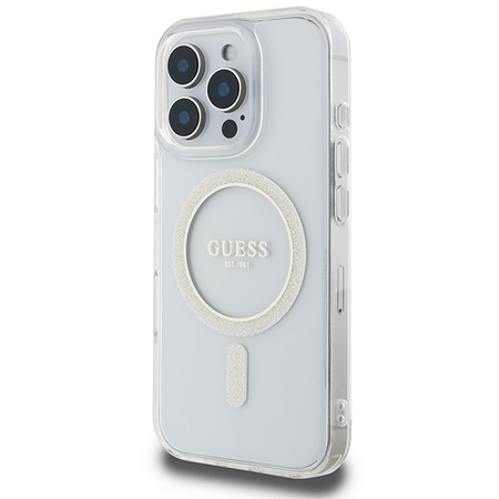 GUESS CASE HARDCASE DO IPHONE 16 PRO MAX 6.9 DO MAGSAFE IML PRZEŹROCZYSTE