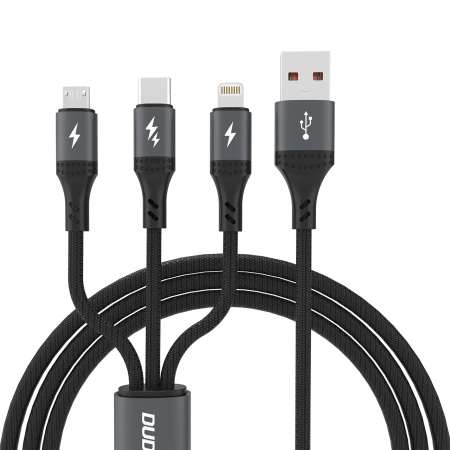 DUDAO KABEL L3E 3 W 1 60W DO MICROUSB USB-C DO LIGHTNING TELEFONY TABLETY