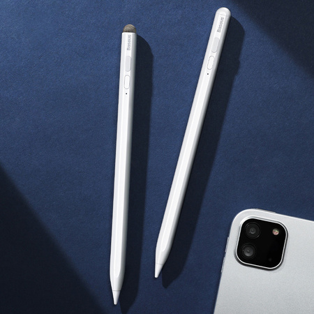 Baseus pojemnościowy rysik aktywny do iPad biały + kabel USB Typ C 3A 0.3m (SXBC000102)