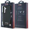 Etui Red Bull Real Carbon Fiber Shiny    Logo MagSafe do Samsung Galaxy S25 czarny