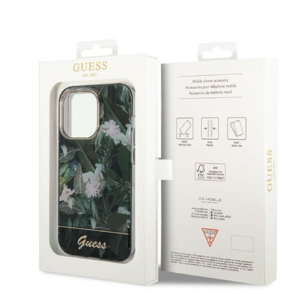 Guess GUHCP14XHGJGHA iPhone 14 Pro Max 6,7" zielony/green hardcase Jungle Collection