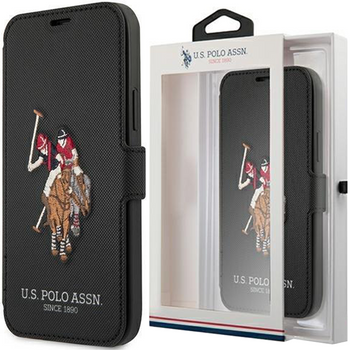 US Polo USFLBKP12LPUGFLBK iPhone 12 Pro Max 6,7" czarny/black book Polo Embroidery Collection