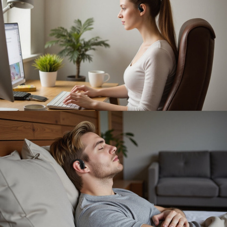 Słuchawki Bluetooth 4smarts SkyBuds OWS  z ekranem AI, czarny