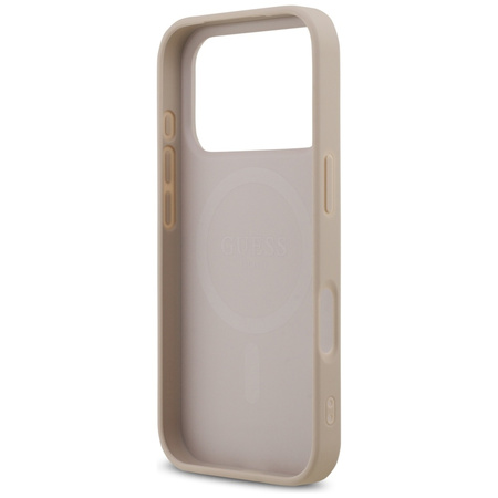 Etui Guess 4G Printed Stripes MagSafe do iPhone 17 Pro różowy