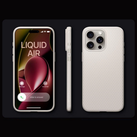 Etui Spigen Liquid Air na iPhone 15 Pro - tytan naturalny