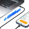 USAMS KABEL USB-C NA USB-C 60W DO TELEFONÓW SZYBKIE ŁADOWANIE 1,2M STALOWY