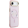 Etui Karl Lagerfeld IML Choupettes Karl  Script Logo MagSafe do iPhone Air różowy