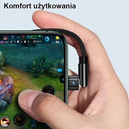 USAMS KABEL DO LIGHTNING 2A DO IPHONE 1M PLECIONY OBROTOWY SZYBKIE