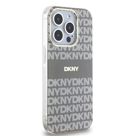 DKNY ETUI HARDCASE DO IPHONE 15 PRO 6.1 DO MAGSAFE IML MONO STRIPE BEŻOWE