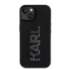 Etui Karl Lagerfeld 3D Rubber Glitter Logo na iPhone 15 Plus - czarne