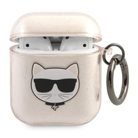 KARL LAGERFELD KABURA AIRPODS DO APPLE AIRPODS 1 2 WYSOKA OCHRONA GLITTER
