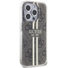 Etui Guess IML 4G Gold Stripe na iPhone 15 Pro Max - brązowe