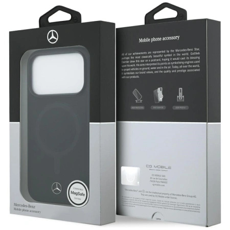 MERCEDES ETUI SKÓRZANE PLAIN SMOOTH LEATHER DO IPHONE 17 PRO