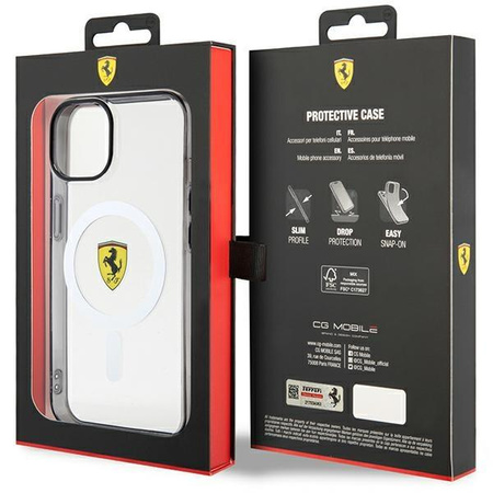 Etui Ferrari FEHMP14SURKT na iPhone 14 przezroczysty/- przezroczyste hardcase Outline Magsafe