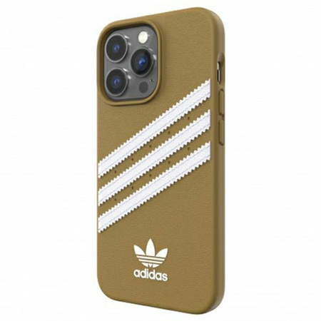 Etui Adidas OR Moulded PU na iPhone 13 Pro / 13 beżowo-złoty/beige-gold 47806