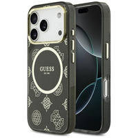 Etui Guess IML Peony Dot MagSafe do      iPhone 17 Pro czarny